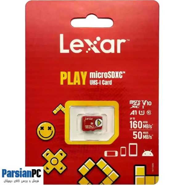 کارت حافظه لکسار LEXAR PLAY MICRO SDXC UHS-I 160MB/S ظرفیت 128گیگابایت