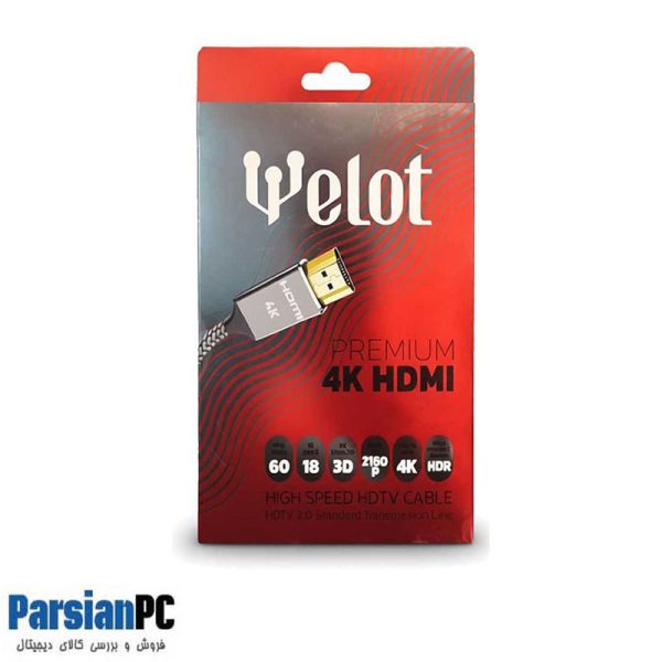 کابل انتقال تصویر WELOT PERMIUM 4K HDMI CABLE  1.5M