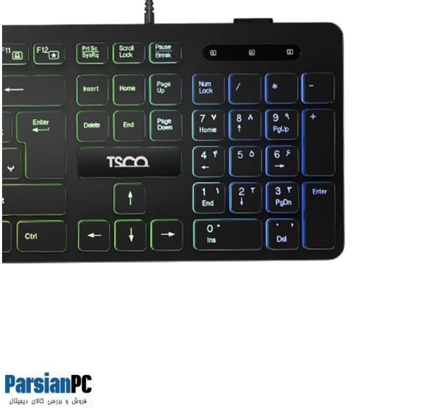 کیبورد با سیم تسکو TSCO TK 8049 KEYBOARD  BLACK