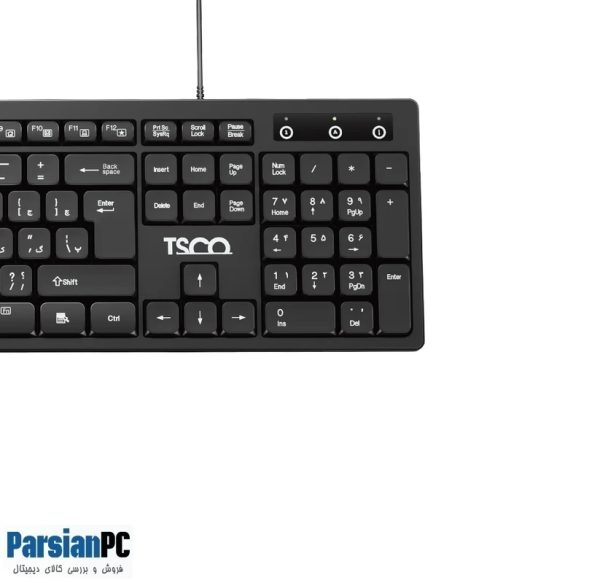 کیبورد با سیم تسکو TSCO TK 8072 KEYBOARD  BLACK