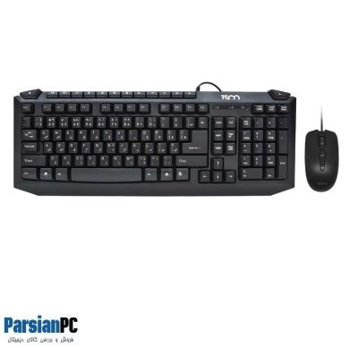 کیبورد و ماوس با سیم تسکو TSCO KEY BOARD & MOUSE TKM8054N BLACK