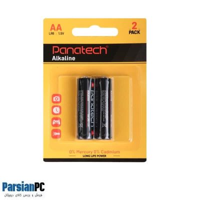 باتری قلمی پاناتک سایز AA بسته 2عددی PANATECH ALKALINE LR03