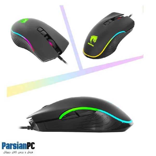 pic-1858558-ce6c854b-fb6f-4553-b25f-58d91c5032fb.jpg ماوس با سیم گرین GREEN GAMING GM-605 RGB USB MOUSE BLACK