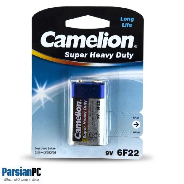 باتری کتابی کملیون 9 ولت  CAMELION SUPER HEAVY 6F22-BP1B