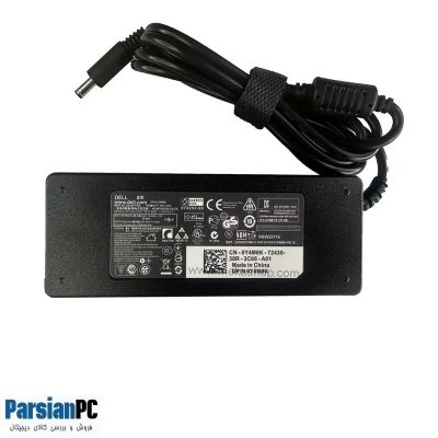 شارژر لپ تاپ DELL 19.5V-4.62A سر دلی ریز 4.5*3  جدید پین