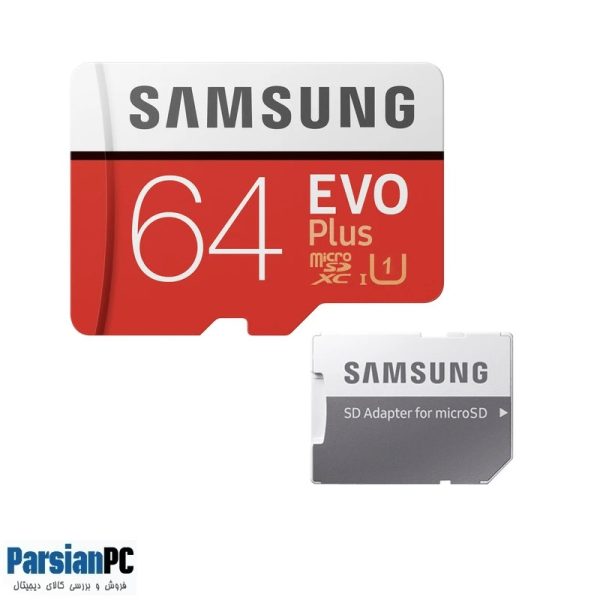 کارت حافظه سامسونگ MICROSDXC UHS-1 CARD EVO PLUSSAMSUNG  ظرفیت 64 گیگابایت