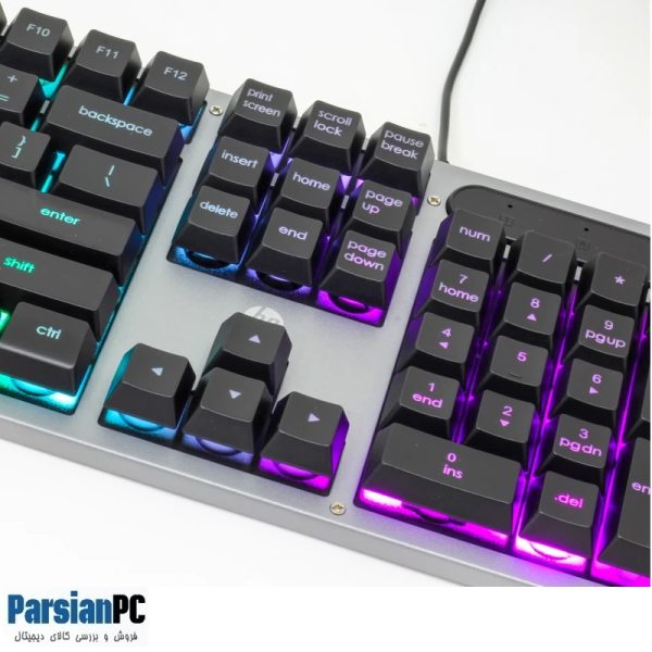 کیبورد و ماوس  با سیم اچ پی GAMING RGB KM300F BLACK