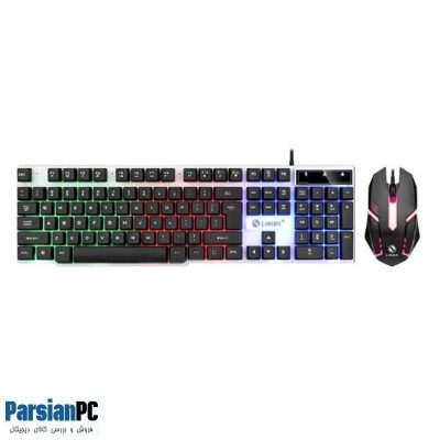 ماوس و کیبورد گیمینگ با سیم کمبو  LIMIDE USB KEYBOARD & MOUSE GTX 300 RGB