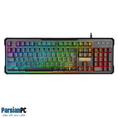 کیبورد گرین GREEN GK601 RGB USB KEYBOARD BLACK