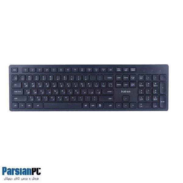 کیبورد و ماوس بی سیم هترون HATRON KEYBOARD & MOUSE HKCW131 BLACK
