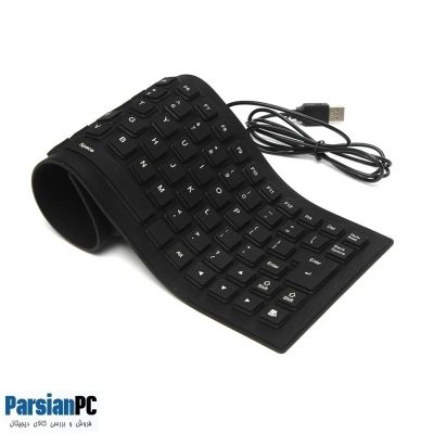 کیبورد ژله ای با سیم پی-نت P-NET FLEXIBLE KEYBOARD  BLACK