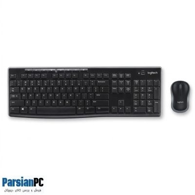 کیبورد و ماوس بی سیم لاجیتک LOGITECH KEYBOARD & MOUSE MK270 BLACK