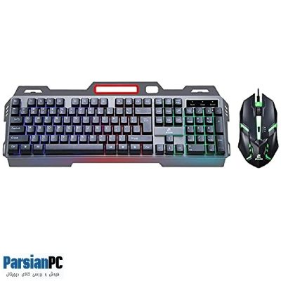 ماوس و کیبورد گیمینگ با سیم کمبو  JEQANG USB KEYBOARD & MOUSE JK-936 USB BLACK
