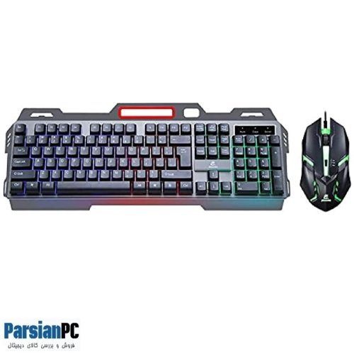 ماوس و کیبورد گیمینگ با سیم کمبو  JEQANG USB KEYBOARD & MOUSE JK-936 USB BLACK